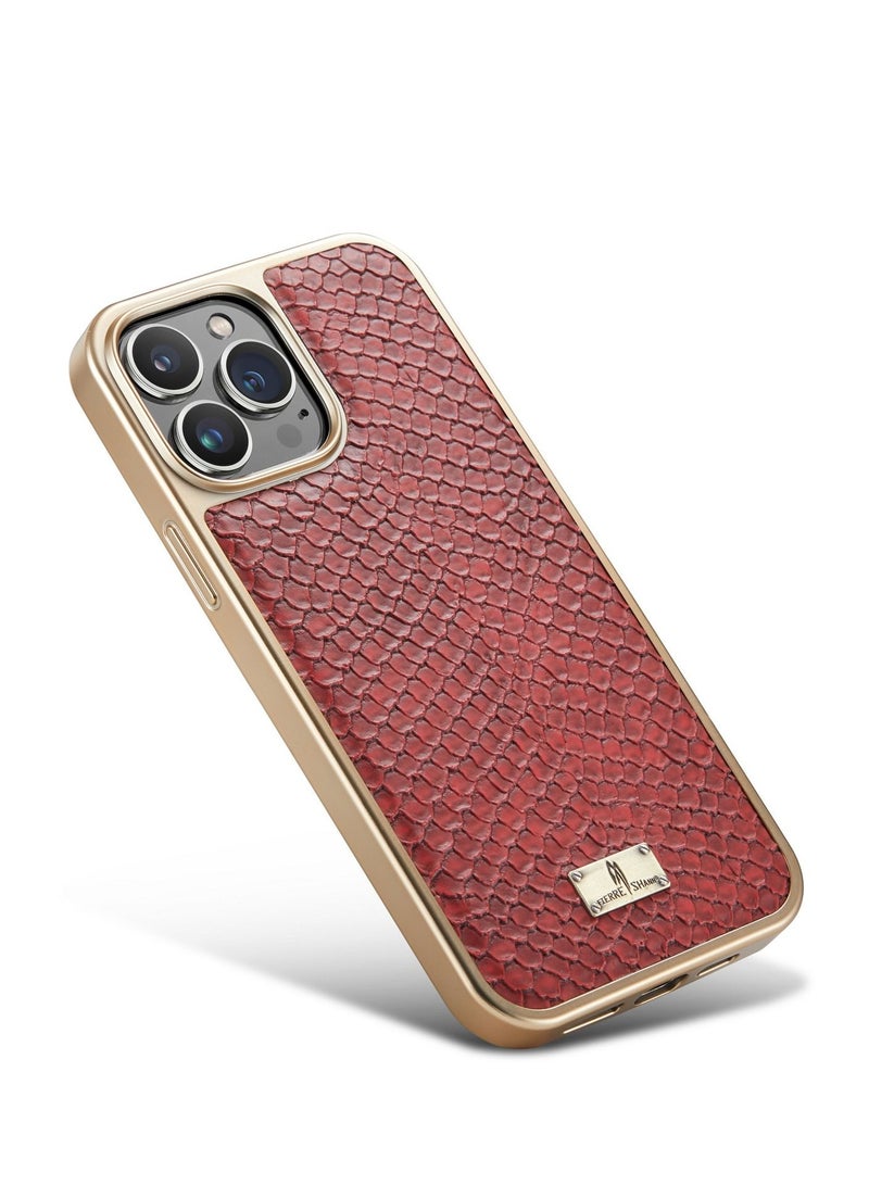 Suteni Back Cover Snake Leather Phone Case for iPhone - Image 3