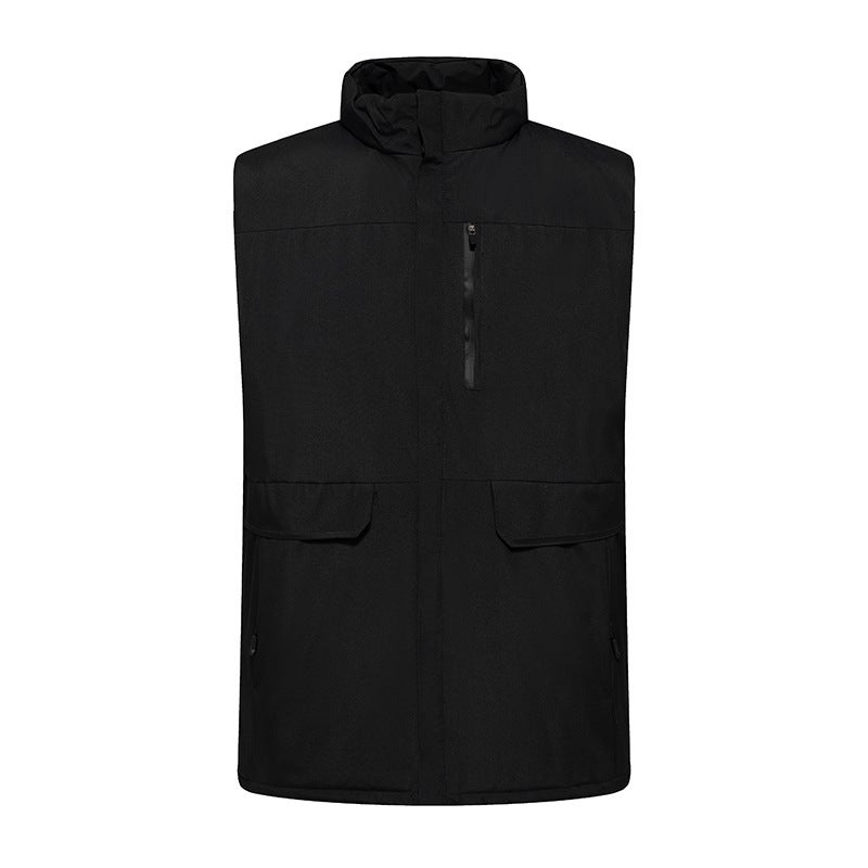 Workwear Waistcoat Men'S And Women'S Collar Large Pocket Sleeveless Waistcoat Waistcoat Leisure Fishing Vest Coat Men'S - Image 5