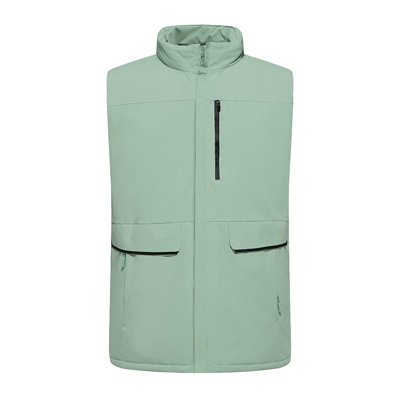 Workwear Waistcoat Men'S And Women'S Collar Large Pocket Sleeveless Waistcoat Waistcoat Leisure Fishing Vest Coat Men'S - Image 2