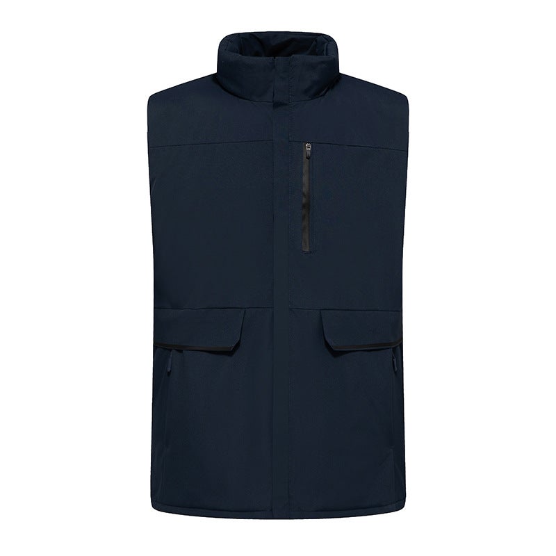 Workwear Waistcoat Men'S And Women'S Collar Large Pocket Sleeveless Waistcoat Waistcoat Leisure Fishing Vest Coat Men'S - Image 1