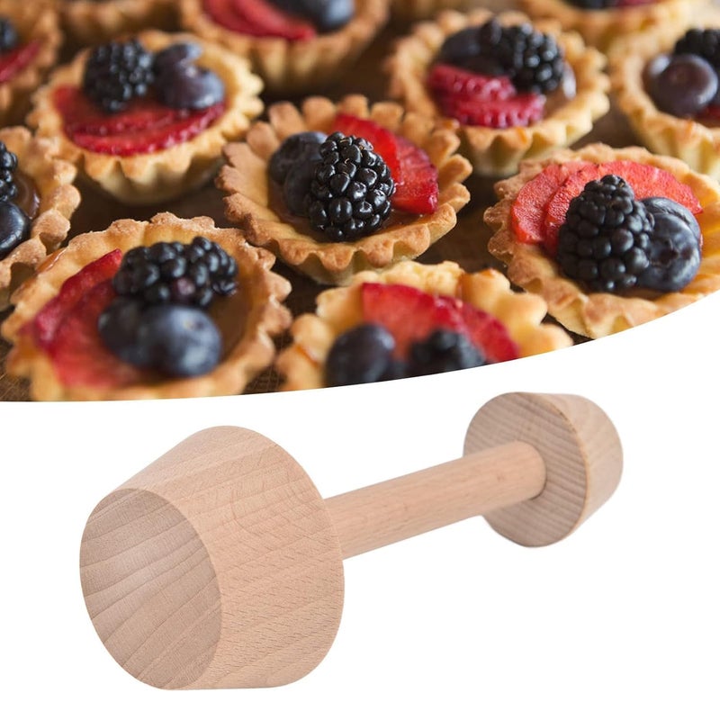 Clixera Wooden Tart Tamper Set Double Side Egg Tart Cake Bottom Mold Wooden Pastry Tamper Mini Tart Tamper Set Pack 1 - Image 5