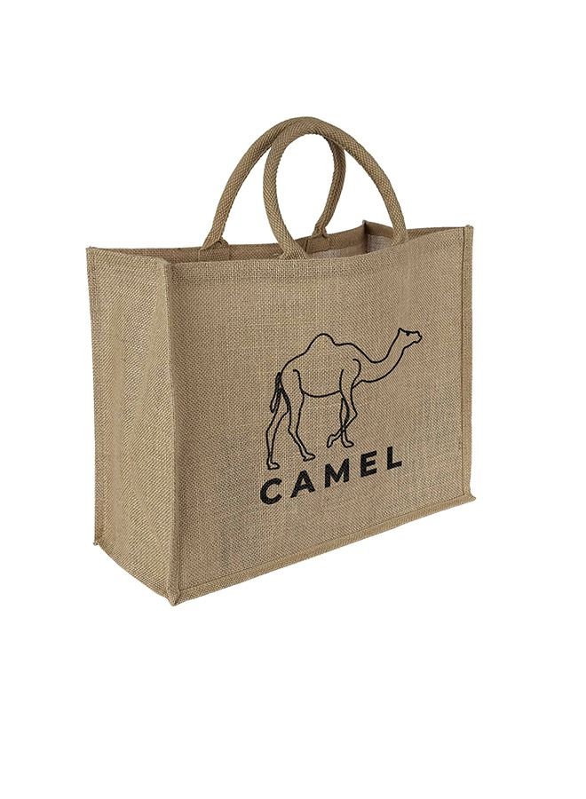 Dubai line art Print Jute Shopping Bags Waterproof Coating With Soft Handle - 2 SETS - Image 5