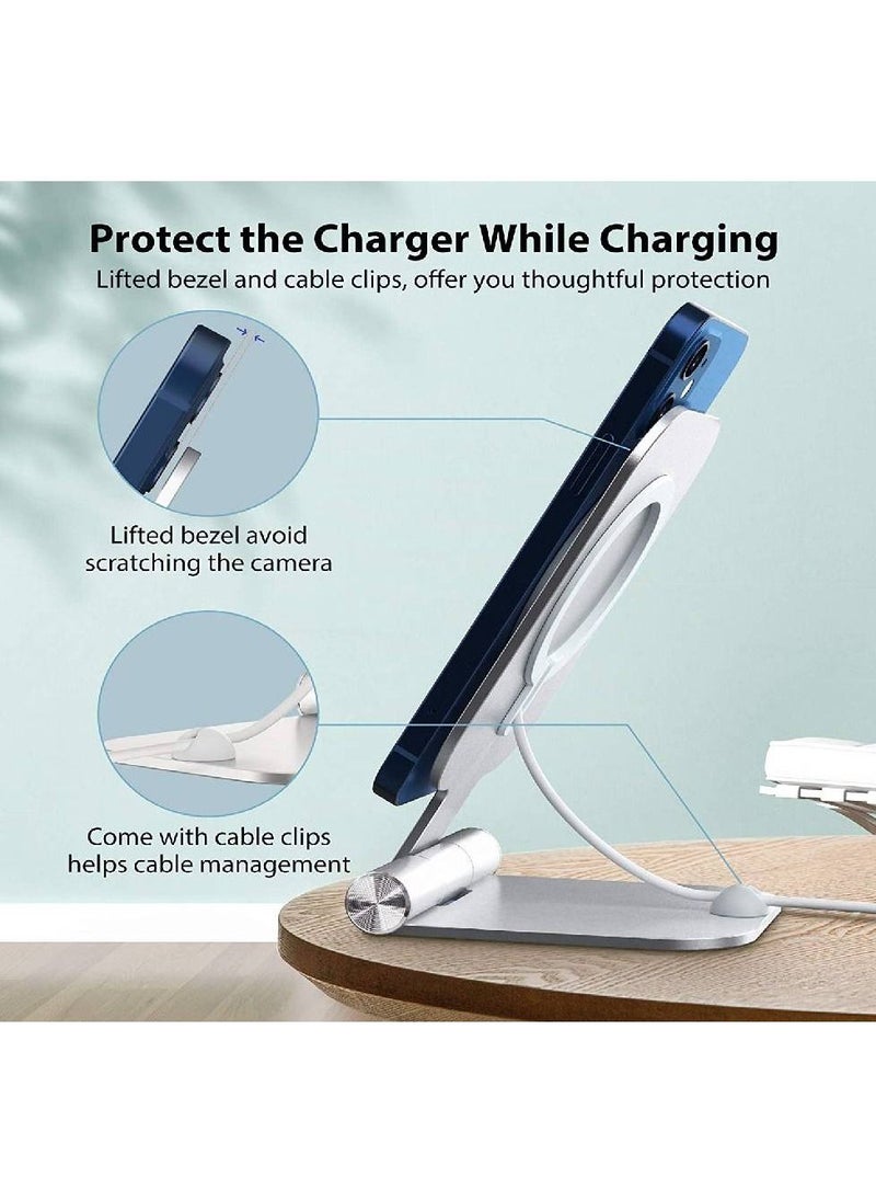 Nillkin - Nillkin Stand for MagSafe Charger Stand Adjustable, Aluminum Phone Stand Holder Foldable for magsafe Wireless Charger for iPhone 12 Pro Max 12 Mini 12 Pro iPhone 12 (Not Included MagSafe) - Image 1