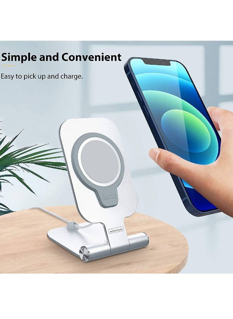 Nillkin - Nillkin Stand for MagSafe Charger Stand Adjustable, Aluminum Phone Stand Holder Foldable for magsafe Wireless Charger for iPhone 12 Pro Max 12 Mini 12 Pro iPhone 12 (Not Included MagSafe) - Image 1