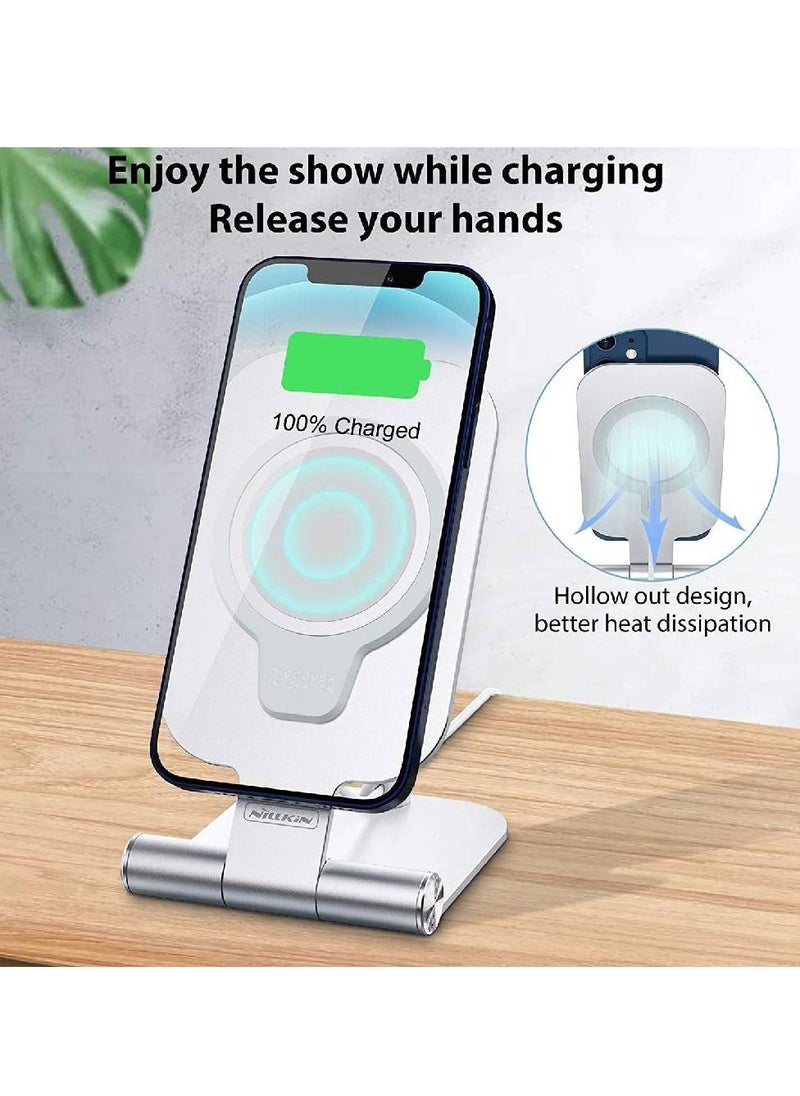 Nillkin - Nillkin Stand for MagSafe Charger Stand Adjustable, Aluminum Phone Stand Holder Foldable for magsafe Wireless Charger for iPhone 12 Pro Max 12 Mini 12 Pro iPhone 12 (Not Included MagSafe) - Image 1