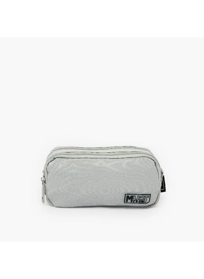 Must Pouch-Monochrome-Sustainable-2 Cmprts (Rpet 900D Pu) Grey \ 20X6X9