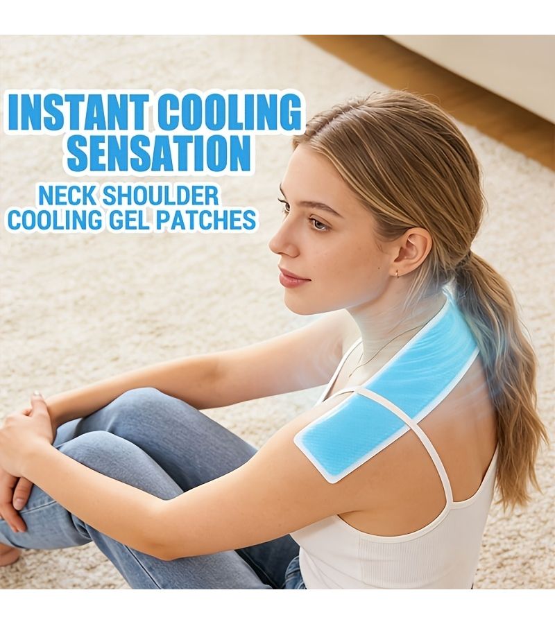 5 Pieces Extended Hydrogel Cooling Patches Quick Cooling Ice Patches For Face - Image 2