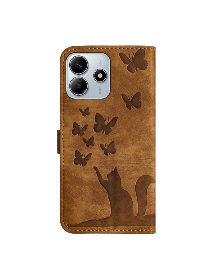 S-TOP Case For Redmi Note 14 5G Butterfly Cat Embossing Flip Leather Phone Case - Image 3