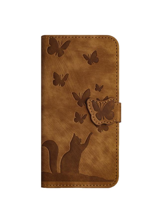 S-TOP Case For Redmi Note 14 5G Butterfly Cat Embossing Flip Leather Phone Case - Image 2