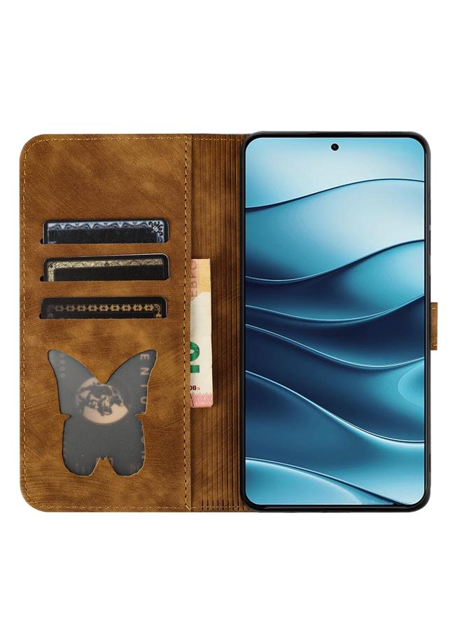 S-TOP Case For Redmi Note 14 5G Butterfly Cat Embossing Flip Leather Phone Case - Image 4