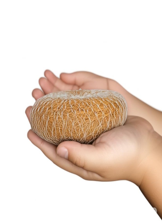 Body Scrubber for Women & Men (Pack of 5) | Handmade Coconut Scrubber for Bathing | Refreshing Bath Experience & Deep Cleaning Loofah for Bathing for Men & Women - Image 1