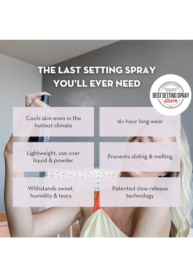 SKINDINAVIA Makeup Finishing Spray, Hydrating Setting Spray, Bridal Setting Spray, Matte, Long-Lasting Up to 16+ Hours, Heat-Resistant & Waterproof For Setting & Reviving Makeup  118ml - Image 2