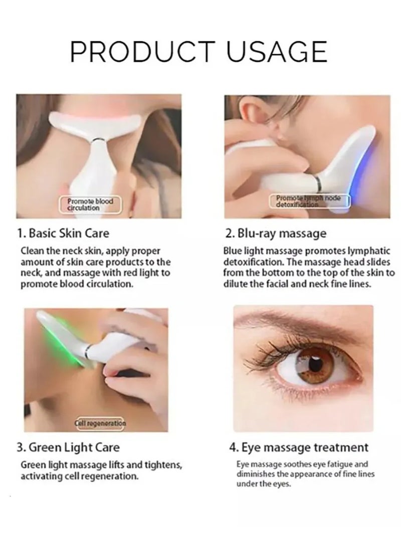 Facial Care Devices LED Face Neck Massager Pon Therapy Skin Tightening Massage Double Chin Reduction Anti Wrinkle Removal Cosmetic Device  - Image 4