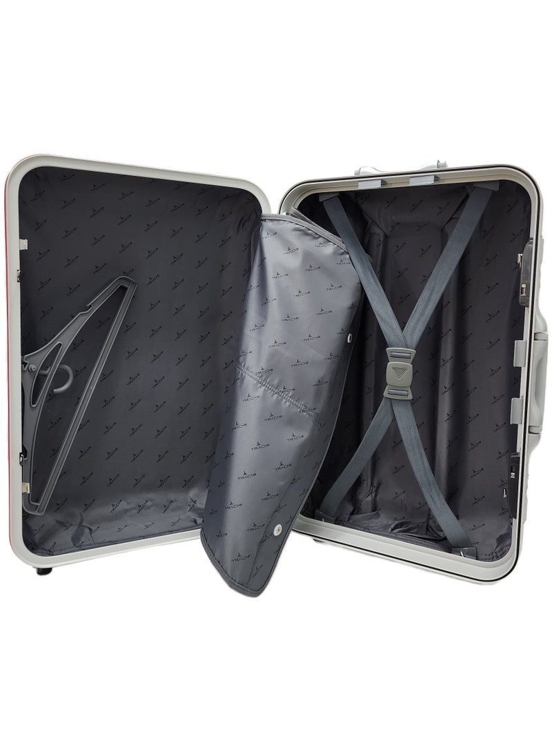 Track HardSide Suitcase Luggage Lightweight PC Material with 4-Wheel Spinner - 26 Inch Travel Luggage  - Image 5