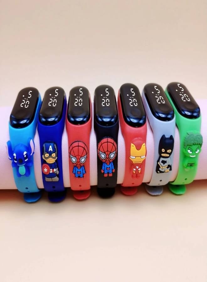 AROAQ Cartoon Marvel Children's Watch Fashion Watches Electronic Digital LED Display Watches Waterproof Holiday Gift Kids Watches  - Image 5