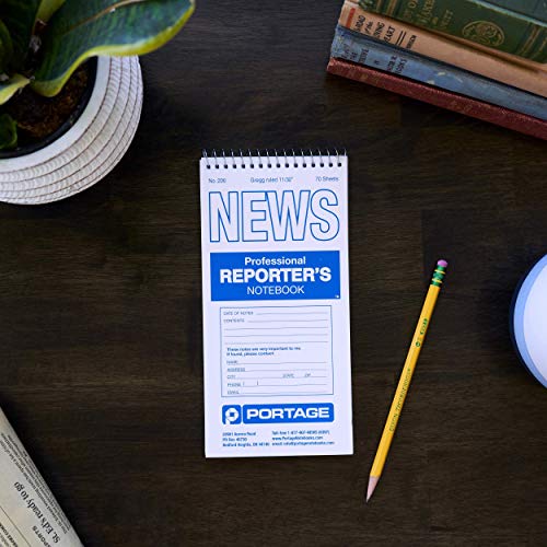 Portage Reporters Notebook – Top Bound Spiral Pocket Notepad, Steno Note Book, Perfect for Reporters & Journalists Taking Notes in the Field, Gregg Ruled – 4 x 8 In, 70 Sheets, 12 Pack - Image 5