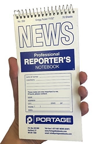Portage Reporters Notebook – Top Bound Spiral Pocket Notepad, Steno Note Book, Perfect for Reporters & Journalists Taking Notes in the Field, Gregg Ruled – 4 x 8 In, 70 Sheets, 12 Pack - Image 4
