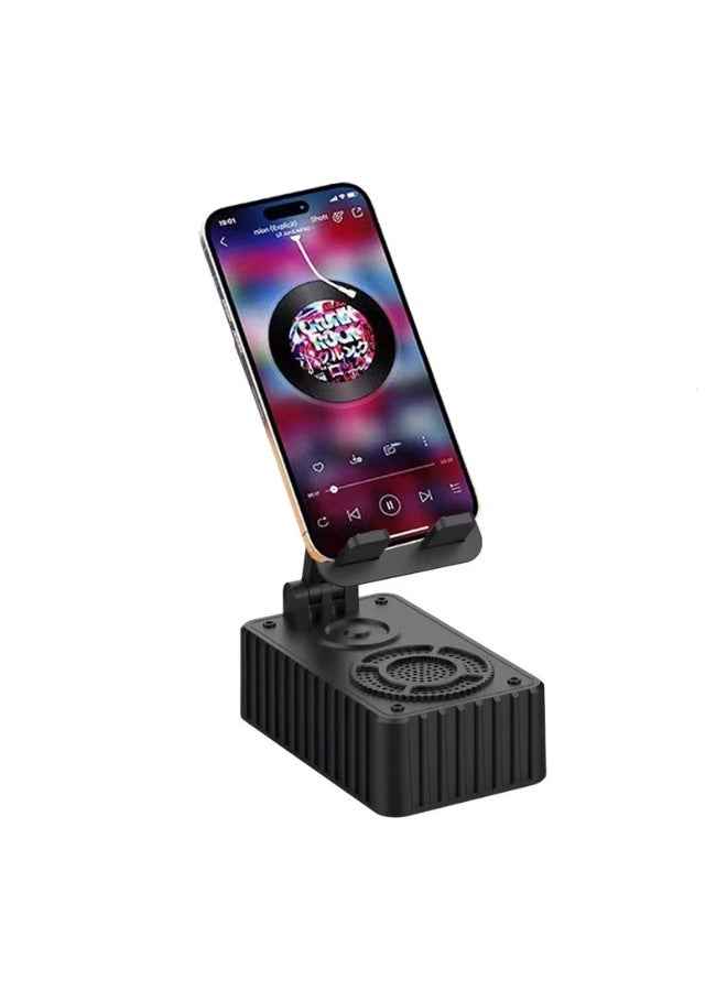 NIBEMINENT Mobile Phone Stand Bluetooth Speaker Subwoofer Outdoor Mini Home Desktop Folding Lazy Stand Speaker 2 In 1  - Image 4