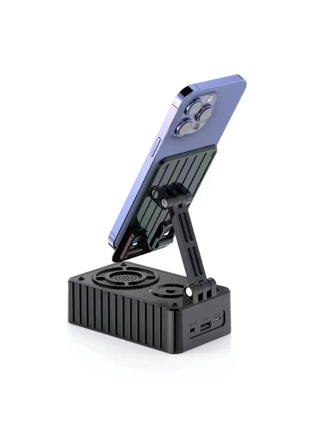 NIBEMINENT Mobile Phone Stand Bluetooth Speaker Subwoofer Outdoor Mini Home Desktop Folding Lazy Stand Speaker 2 In 1  - Image 2
