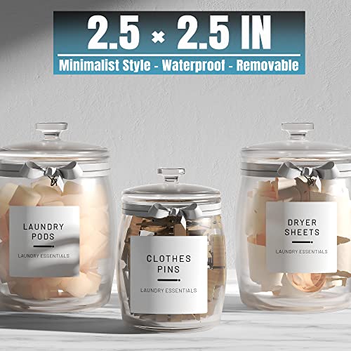 Neatsure 144 Minimalist Laundry Labels for Organizing, Preprinted Stickers Booklet for Jars, Containers and Storage Bins, Cleaning Labels for Laundry Room Organization… - Image 3