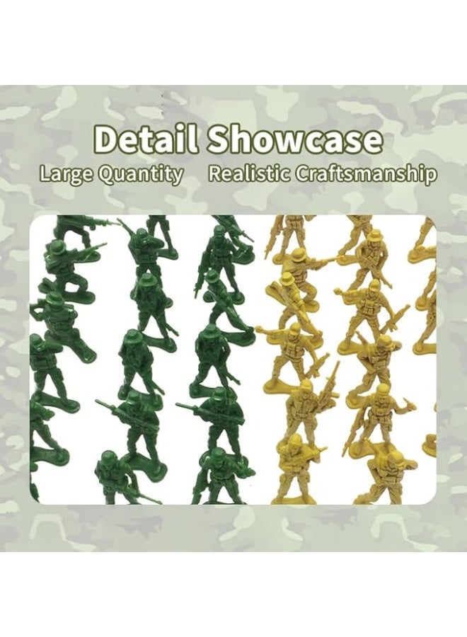 مجموعة جنود بلاستيكية مكونة من 75 قطعة (لونان) - لإعادة تمثيل ساحات المعارك الملحمية - Image 2