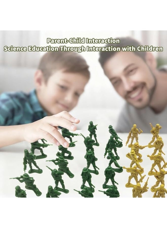 مجموعة جنود بلاستيكية مكونة من 75 قطعة (لونان) - لإعادة تمثيل ساحات المعارك الملحمية - Image 5