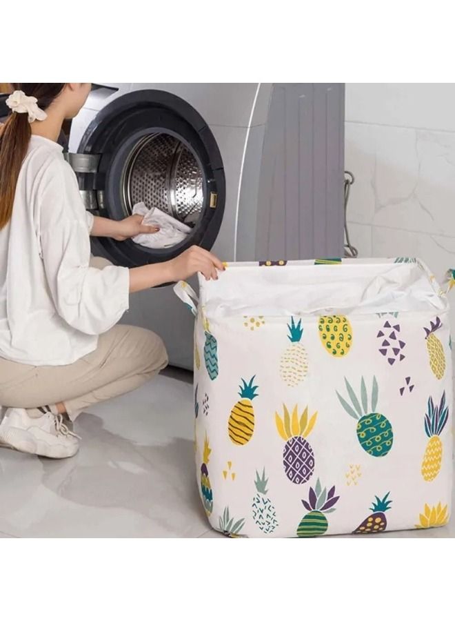 منظم غسيل برباط متعدد الوظائف قابل للطي لغسيل الملابس المنزلية وسلة الألعاب 50 لتر (لون عشوائي) - Image 4