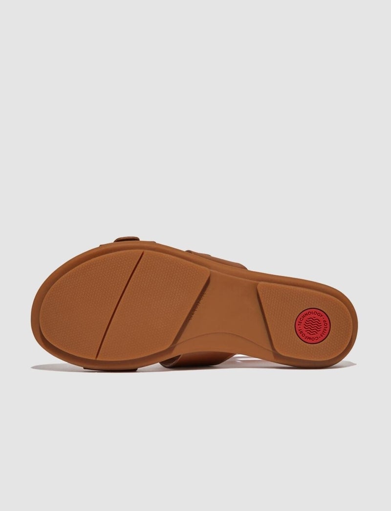 FitFlop Gracie Fv1 Double Buckle Tan Women's Slippers - Image 4