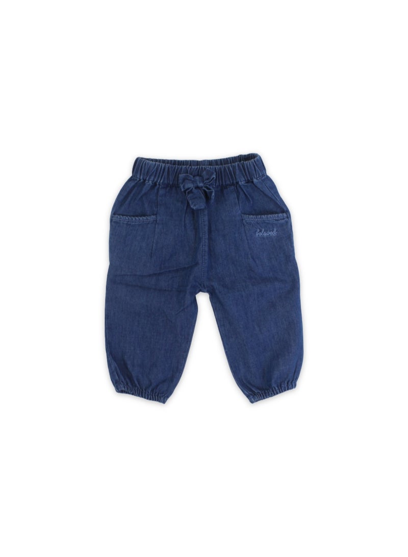 Pompelo Baby Boys Cotton Denim Pants – Blue - Image 1