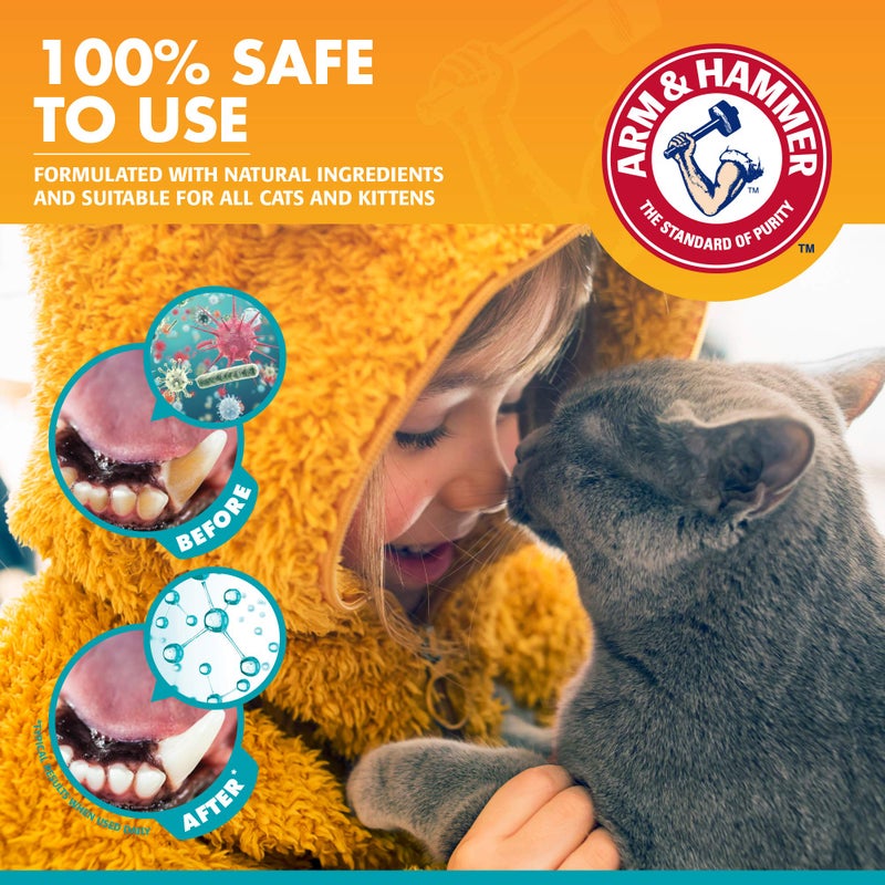 Arm and Hammer Fresh Breath Dental Kit for Kittens Cat Toothbrush and Toothpaste with Baking Soda Cat Oral Care Cat Dental Kit for Kittens in Tuna Flavor & Fresh Mint Scent for Cat Teeth Cleaning - Image 4