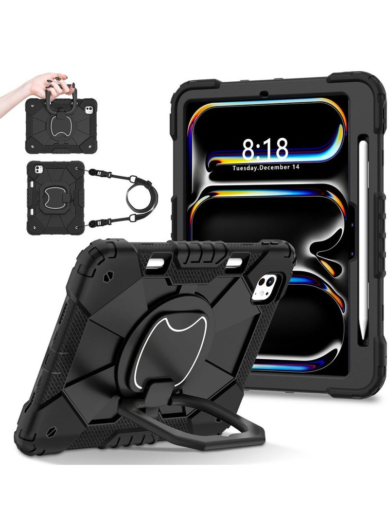 GUDOO غطاء لجهاز iPad Pro 11 إنش 2024 مع حامل للقلم، حافظة قوية ومقاومة للصدمات للحماية مناسبة للأجهزة اللوحية. - Image 1