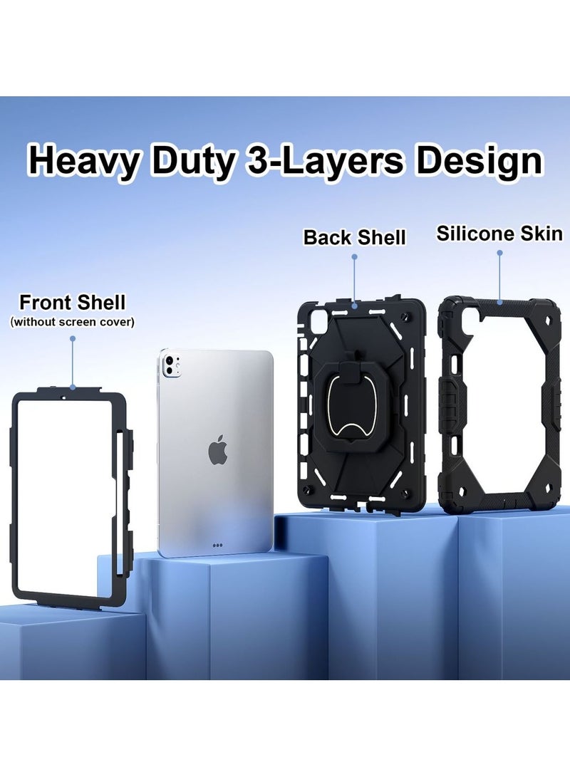 GUDOO غطاء لجهاز iPad Pro 11 إنش 2024 مع حامل للقلم، حافظة قوية ومقاومة للصدمات للحماية مناسبة للأجهزة اللوحية. - Image 4