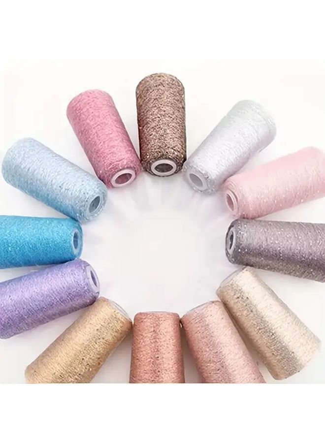 S14 Golden Sequin Cashmere Blend Hand Knitting Yarn 2000 Yards - Image 5