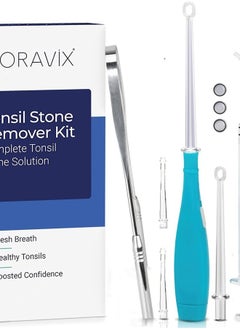 ORAVIX Tonsil Stone Removal Kit - Tonsil Stone Remover - Tonsillolith Remover Tool - Tonsil Cleaner - Fight Bad Breath - Tonsil Stone Removal Tool - Oral Irrigator - Tongue Scraper - 7 Pieces  - Image 1