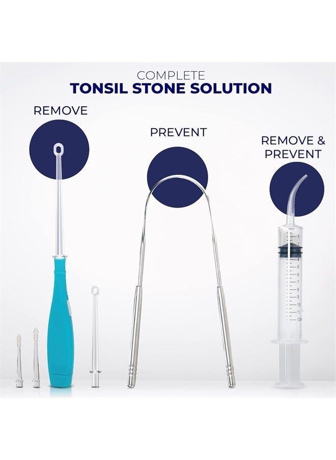 ORAVIX - Tonsil Stone Removal Kit - Tonsil Stone Remover - Tonsillolith Remover Tool - Tonsil Cleaner - Fight Bad Breath - Tonsil Stone Removal Tool - Oral Irrigator - Tongue Scraper - 7 Pieces - Image 1