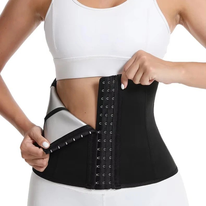 Bluejw Sauna Waist Trimmer for Women - Workout Sweat Band, Abdominal Trainer, Weight Loss Body Shaper, Tummy Control Slimming Belt - Image 2