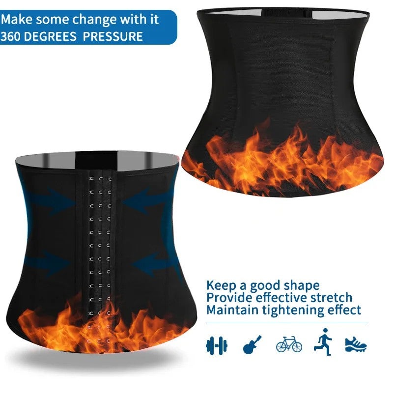 Bluejw Sauna Waist Trimmer for Women - Workout Sweat Band, Abdominal Trainer, Weight Loss Body Shaper, Tummy Control Slimming Belt - Image 3