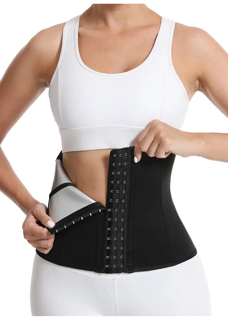 Bluejw Sauna Waist Trimmer for Women - Workout Sweat Band, Abdominal Trainer, Weight Loss Body Shaper, Tummy Control Slimming Belt - Image 1