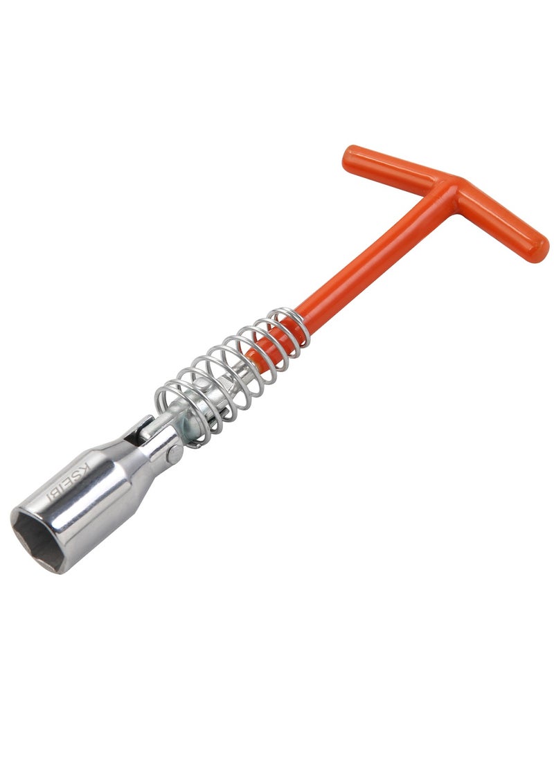 KSEIBI Spark Plug Wrench with Swivel Socket & Rubber Grip – Universal Fit for Cars, Motorcycles, and Small Engines  - Image 1