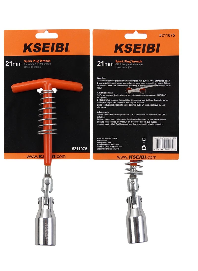 KSEIBI Spark Plug Wrench with Swivel Socket & Rubber Grip – Universal Fit for Cars, Motorcycles, and Small Engines  - Image 5