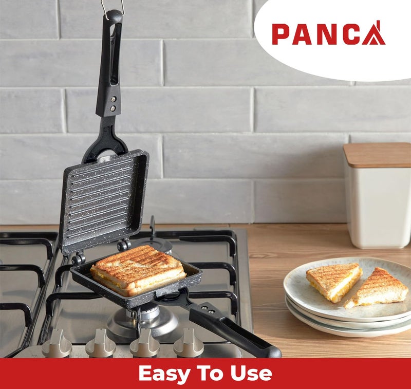 PANCA Non-Stick Jumbo Grill Gas Toaster Premium Big Bread Sandwich Maker Griller with Bakelite Handles (Magnum Toaster) - Image 4