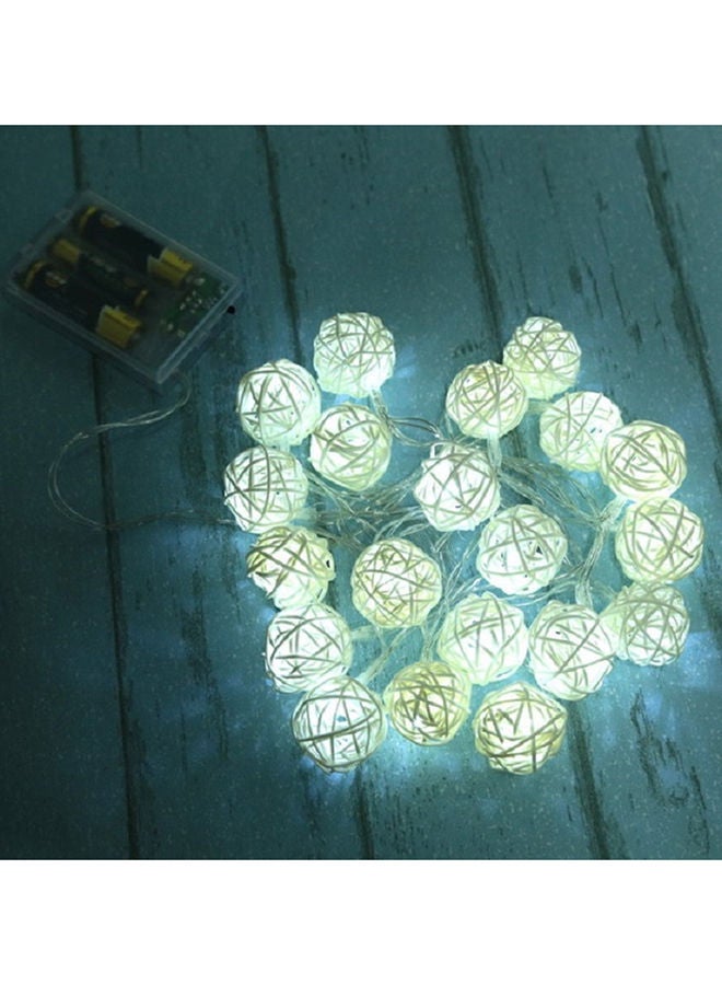 Loquat 20 LED Ball String Light With Battery Box White 35x20x15centimeter - Image 2