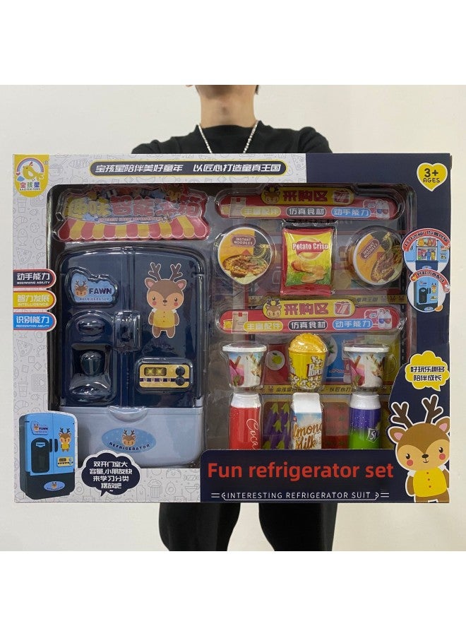 Children's Simulation Kitchen Play House Cashier Toy Girl Doll Set Gift Box Stall Wholesale-Color:6618 Cream Gel Magic Book - Image 5
