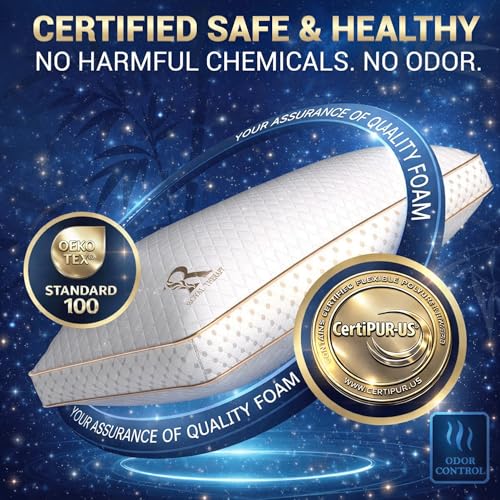 Royal Therapy Queen Memory Foam Pillow, Adjustable Shredded Odor-Free Pillow for Neck & Shoulder Pain Relief, Support for Back, Stomach, Side Sleepers, AirFlowPRO - Image 5