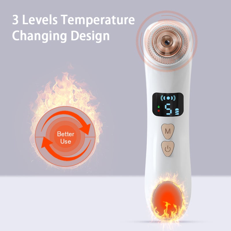Green Blackhead Remover 500mAh Rechargeable Cell - App-linked Visible Design Pore Treatment 6 Suction Heads 3 Modes for Facial Skincare Deep Cleaning - Image 4