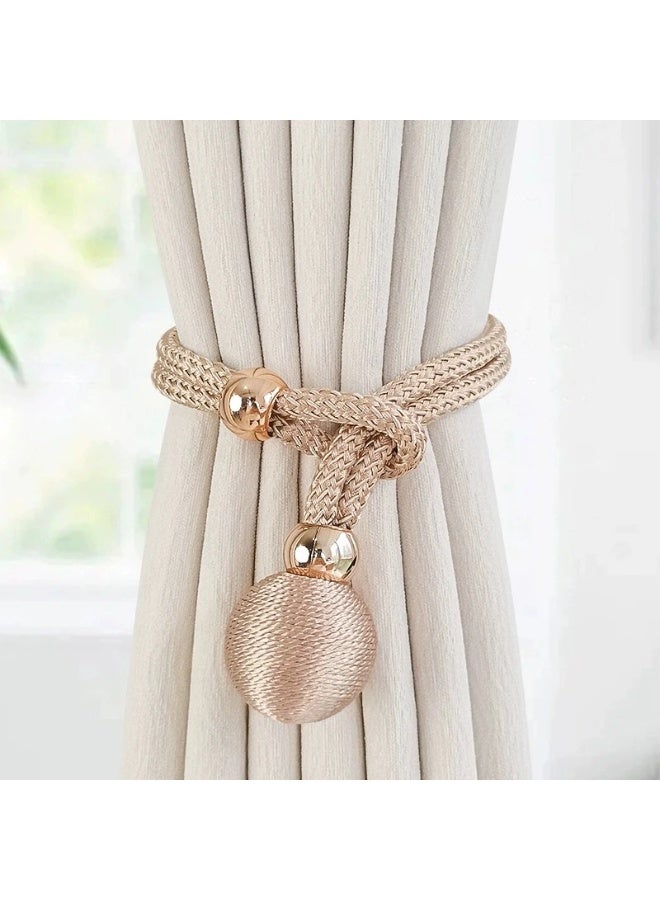 Goolsky 2pcs Curtain Binding Strap Binding Rope Simple Modern Curtain Tie Curtain Tieback Curtain Holdback Adjustable Curtain Buckle Ring Fixed Storage Curtain Accessories Home Decor - Image 2