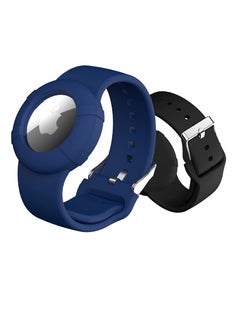 2 Pcs Airtag Wristbands for Kids Soft Silicone Bracelet Lightweight Waterproof Band Compatible with Apple Airtag Watch Band for Children and Toddler