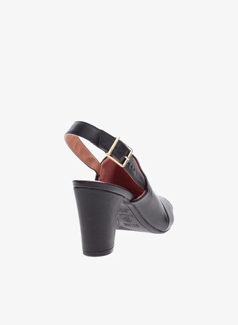 VIZZANO Black Mid Heels Sandals for Women – Sling Back Heel Sandals for Girls with Ankle Strap for Women | Best Price UAE