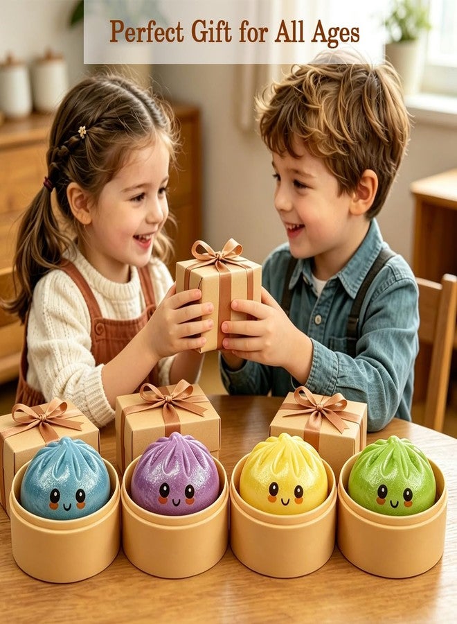 Anditoy Dumpling Stress Balls Glitter Squishy Toys Giant Squishy Mystery Box Squeeze Toys for Adults Stress Relief Desk Toys Kids Party Favors Birthday Gifts (Blue) - Image 5