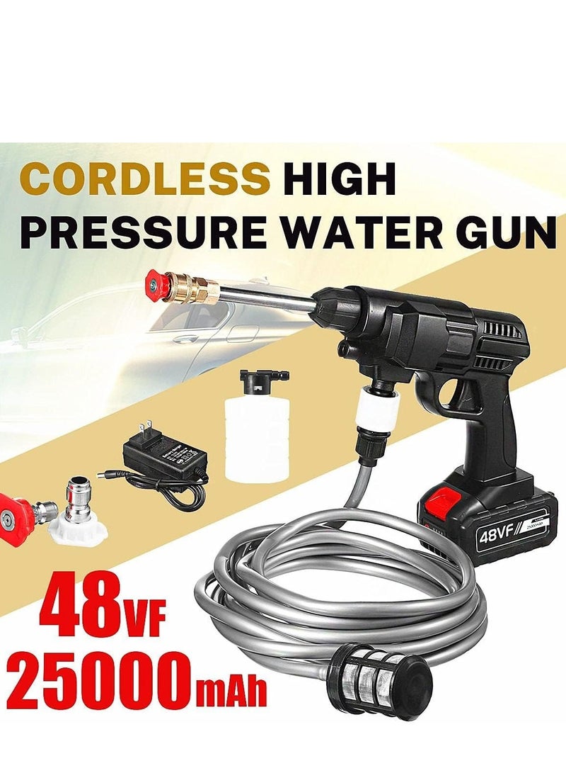 48V 25000mAh 30Bar Cordless High Pressure Car Washer with Nozzles Water Gun Set Garden Cleaning Jet Washing Machine - Image 4